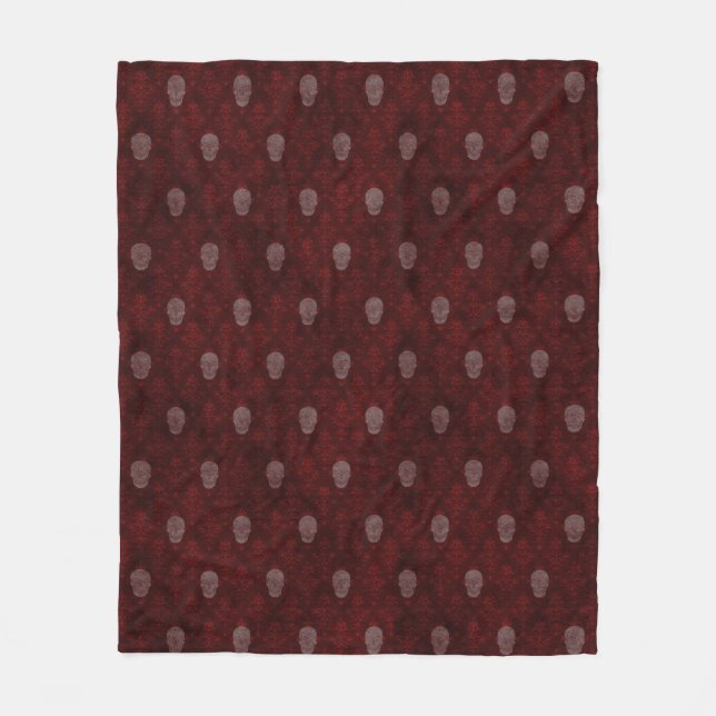 Manta Polar Caer en rojo las Skulls victorianas (Anverso)