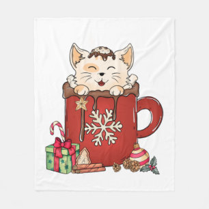 Manta Polar Café chocolate con chocolate para Navidades de fel