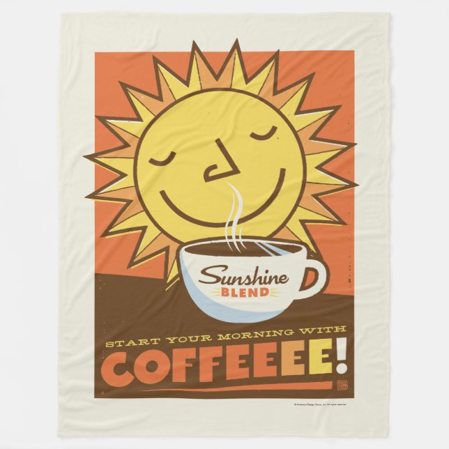 Manta Polar Café de mezcla Sunshine (Anverso)