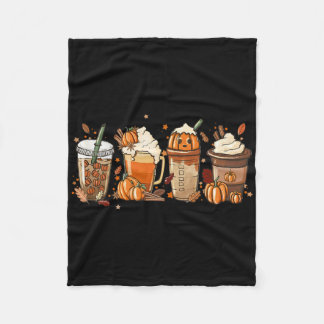 Manta Polar Café de Otoño Especiado con Calabaza Latte Helado