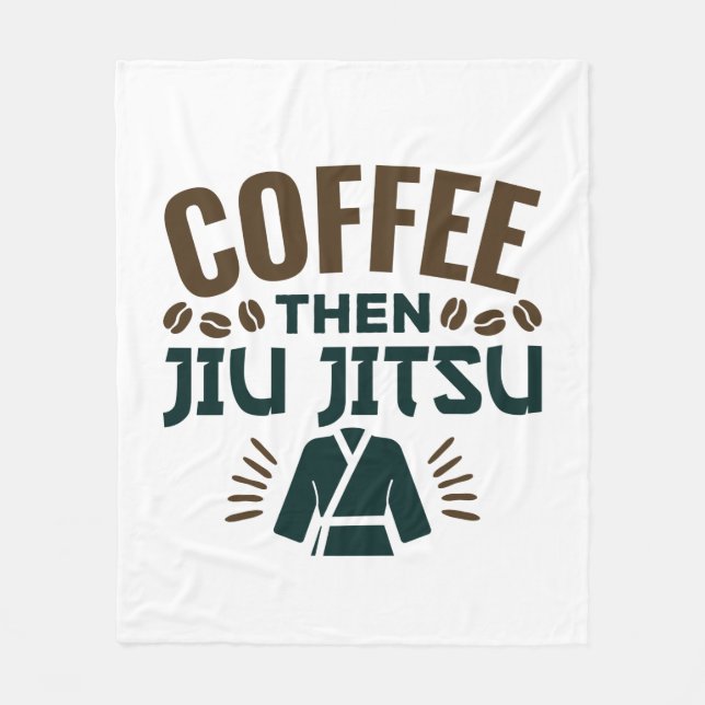 Manta Polar Café Después Jiu Jitsu BJJ Jiujitsu (Anverso)