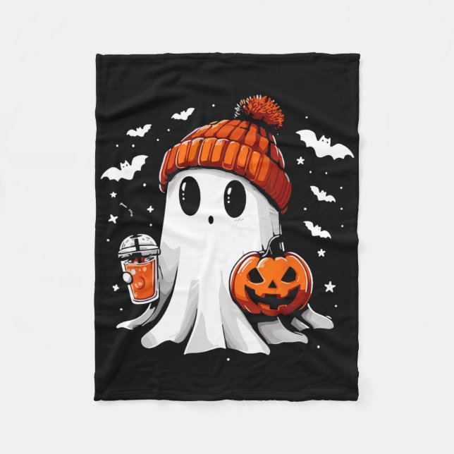 Manta Polar Café dulce para beber fantasma Halloween café fant (Anverso)