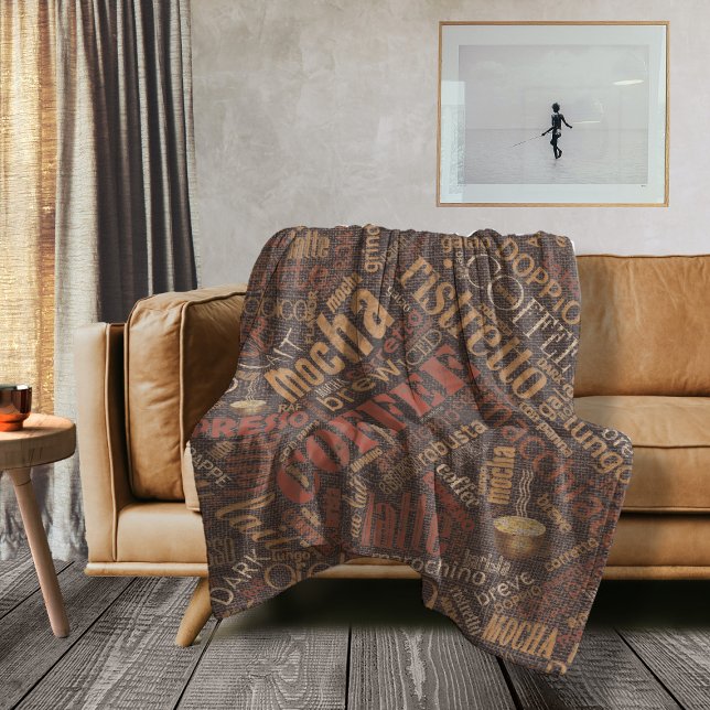 Manta Polar Café en Burlap Word Cloud Brown ID283 (Subido por el creador)