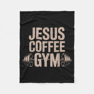 Manta Polar Café Jesús Gimnasio Divertido Cristiano Entrenamie