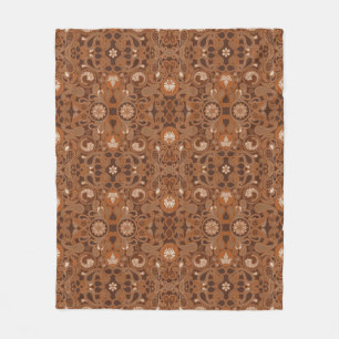 Manta Polar Cafe Latte Paisley Soft Fleece Blanket