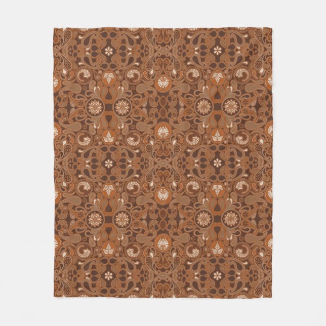 Manta Polar Cafe Latte Paisley Soft Fleece Blanket (Anverso)