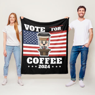 Manta Polar Café para presidente, vota por café