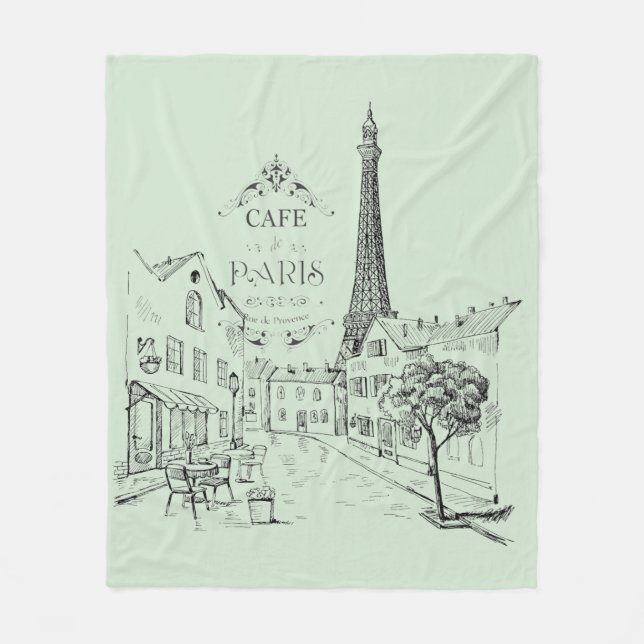 Manta Polar Cafe Paris Fleece Blanket (Anverso)