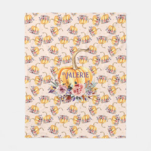 Manta Polar Caída floral del punto de la polka del oro del dur