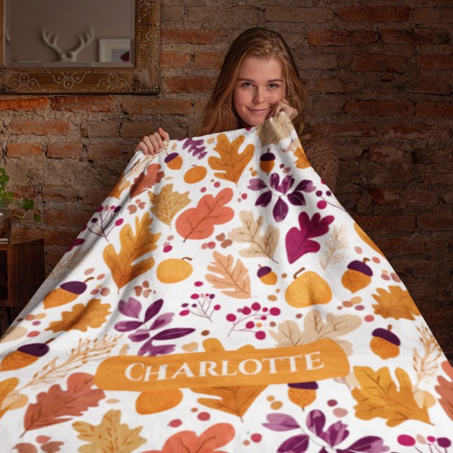 Manta Polar Caída personalizada - Nombre de hojas y acuñacione (Subido por el creador)