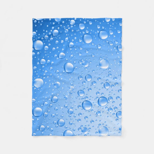 Manta Polar Caídas de lluvia de cielo azul metálico (Anverso)