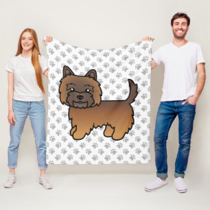 Manta Polar Cairn Terrier Castaño Rojo Atigrado Perro De Dibuj
