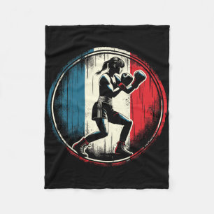 Manta Polar Caja de bandera de Francia Boxeadora - Kickboxing