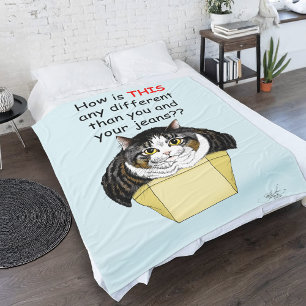 Manta Polar caja de gatos de Chubby Tabby