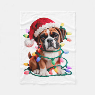 Manta Polar Caja de hilo Perro Boxer Costura Tejido Ganchillo 