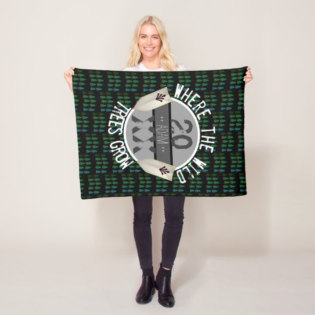 Manta Polar Cajeta de Baby Boy personalizada | Boho Woodland (In situ)