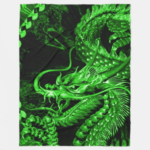 Manta Polar Cajonera de arte del emperador chino Dragon