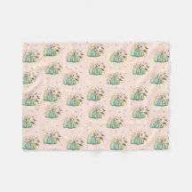 Calabaza azul floral otoño acuático elegante otoño