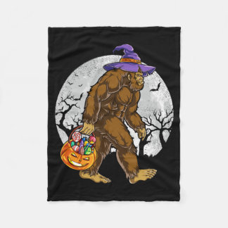 Manta Polar Calabaza de bruja de Bigfoot Halloween chicas muje