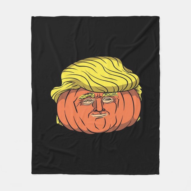 Manta Polar Calabaza de Donald Trumpkin (Anverso)
