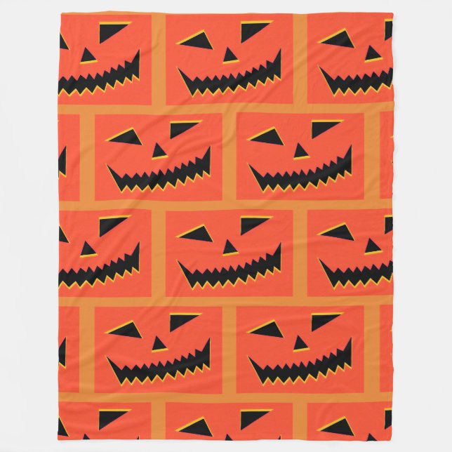 Manta Polar Calabaza de Halloween (Anverso)