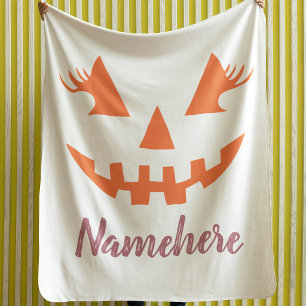 Manta Polar Calabaza de Halloween personalizada femenina Jack 