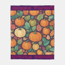 Calabaza de IA y hojas de otoño en blanco