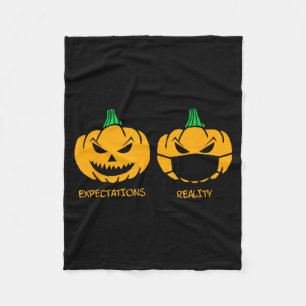 Manta Polar Calabaza de Jack expectativas realidad cara de cal
