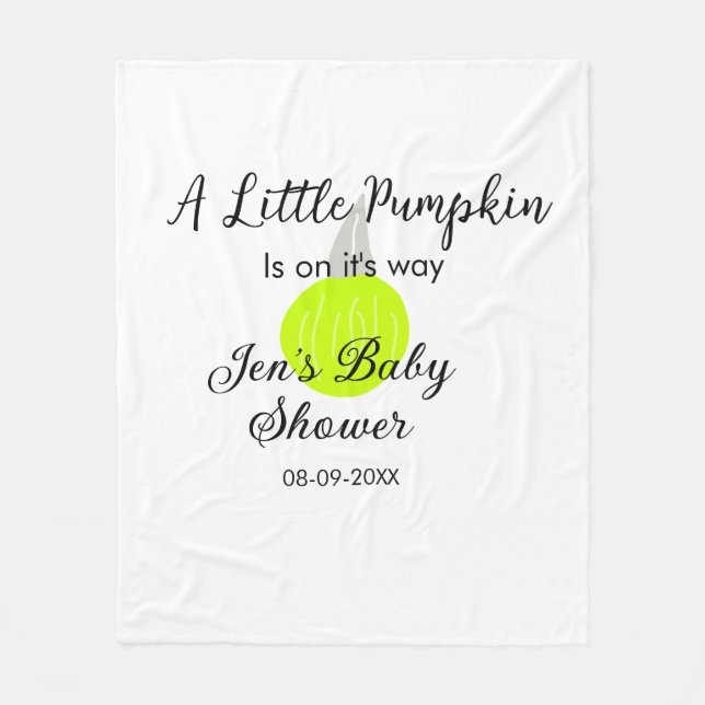 Manta Polar Calabaza de neón verde calabaza pequeña está en ca (Anverso)