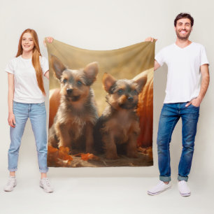 Manta Polar Calabaza deslumbrante de Australia Terrier Puppy O