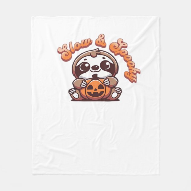 Manta Polar Calabaza espuma lenta y espeluznante suave de Hall (Anverso)