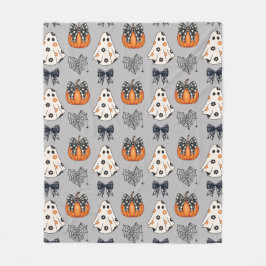 Manta Polar Calabaza fantasma de Coquette - Adorable y espeluz