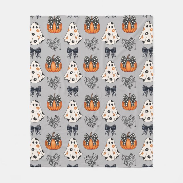 Manta Polar Calabaza fantasma de Coquette - Adorable y espeluz (Anverso)