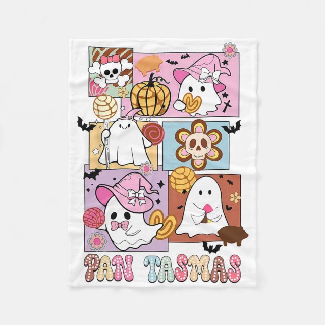 Manta Polar Calabaza fantasma Pan Tasmas Spooky Conchas Hallow (Anverso)