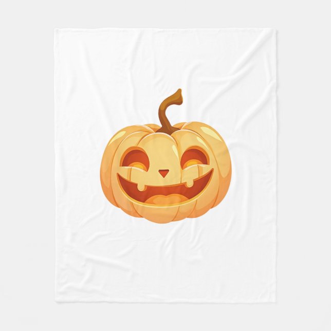 Manta Polar Calabaza linda Jack O Lantern Turtle Sea Halloween (Anverso)