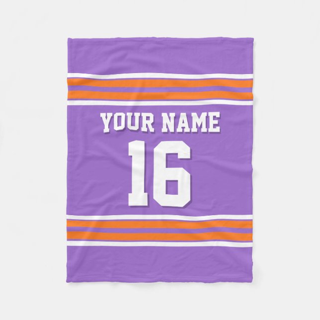 Manta Polar Calabaza Naranja White Sports Jersey (Anverso)