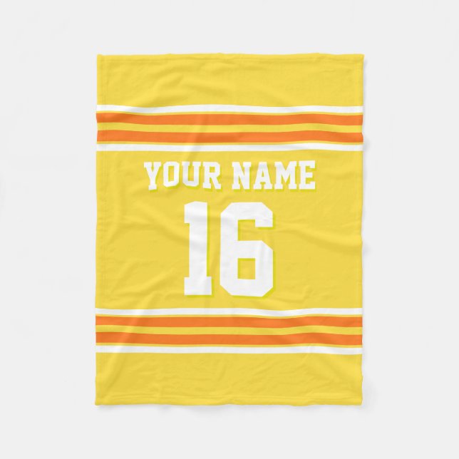 Manta Polar Calabaza Naranja White Sports Jersey (Anverso)