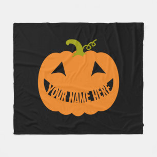 Manta Polar Calabaza personalizada de Halloween
