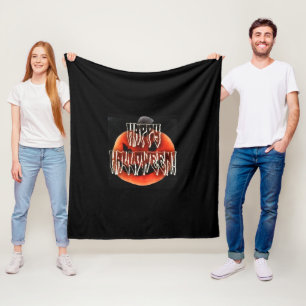 Manta Polar Calabaza Scare-Wht