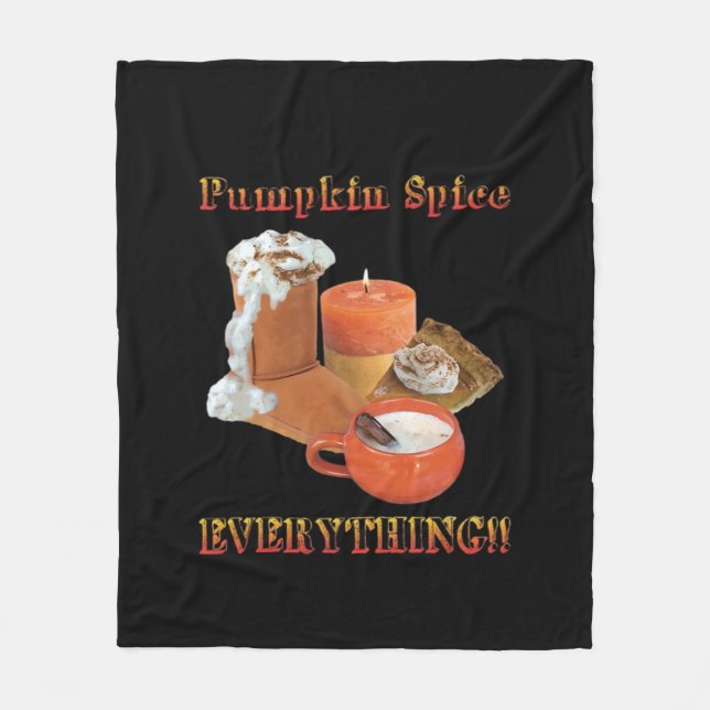 Manta Polar Calabaza Spice Everything Sloth Halloween (Anverso)