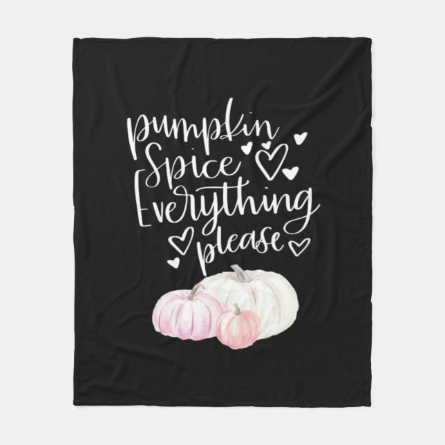 Manta Polar Calabaza Spice Everything Sloth Halloween (Anverso)