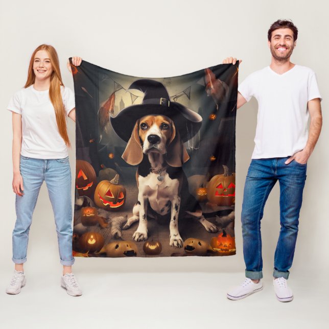 Manta Polar Calabazas Beagle Halloween Espeluznantes (In situ)