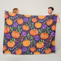 Calabazas con un patrón púrpura