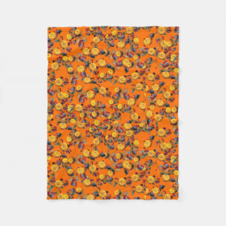 Manta Polar Calabazas otoñales (Naranja) Fleece Throw Blanket