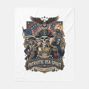 Manta Polar Calavera Colonial Patriótica Comandante Oscuro Pat