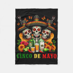 Manta Polar Calavera de azúcar Tequila Cinco De Mayo Fiesta Me
