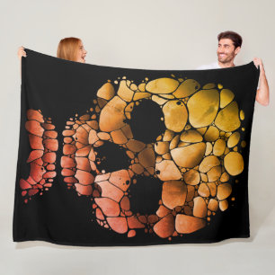 Manta Polar Calavera de Piedra – Arte Gótico Único Inspirado e