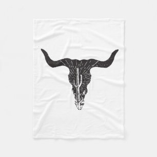 Manta Polar Calavera de vaca Cactus del desierto Boho Longhorn