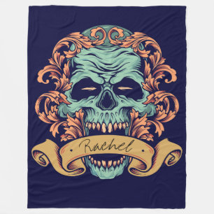 Manta Polar Calavera decorativa