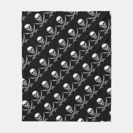 Manta Polar Calavera pirata y espadas cruzadas (TLAPD)